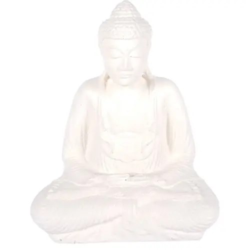 BOUDDHA 55 CM BLANC 