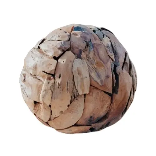 BOULE EN TECK PUZZLE 30CM