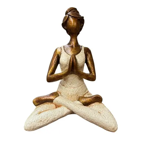 [STAYOG2FEM100BLA] STATUE YOGA MODELE 2 FEMME BLANC 100CM 