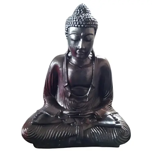 [STABOUMED42NOI] BOUDDHA 42CM NOIR