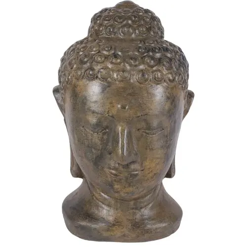 [STABOUTET70GRI] STATUE TETE DE BOUDDHA 70CM GRIS