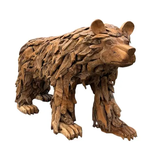 [STAOURS100] STATUE OURS TECK 100X200 CM