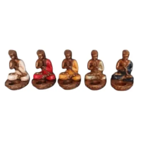 [INTBOUBOU18DOR] BOUGEOIR BOUDDHA 18 CM DORÉ
