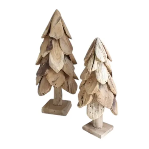 [INTAUTRESAP50] DECO SAPIN EN TECK H50 CM