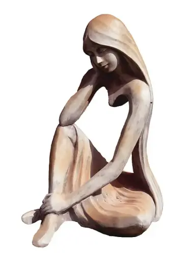 [STAFEMPEN90ROU] STATUE FEMME PENSANTE 90 CM ROUILLE